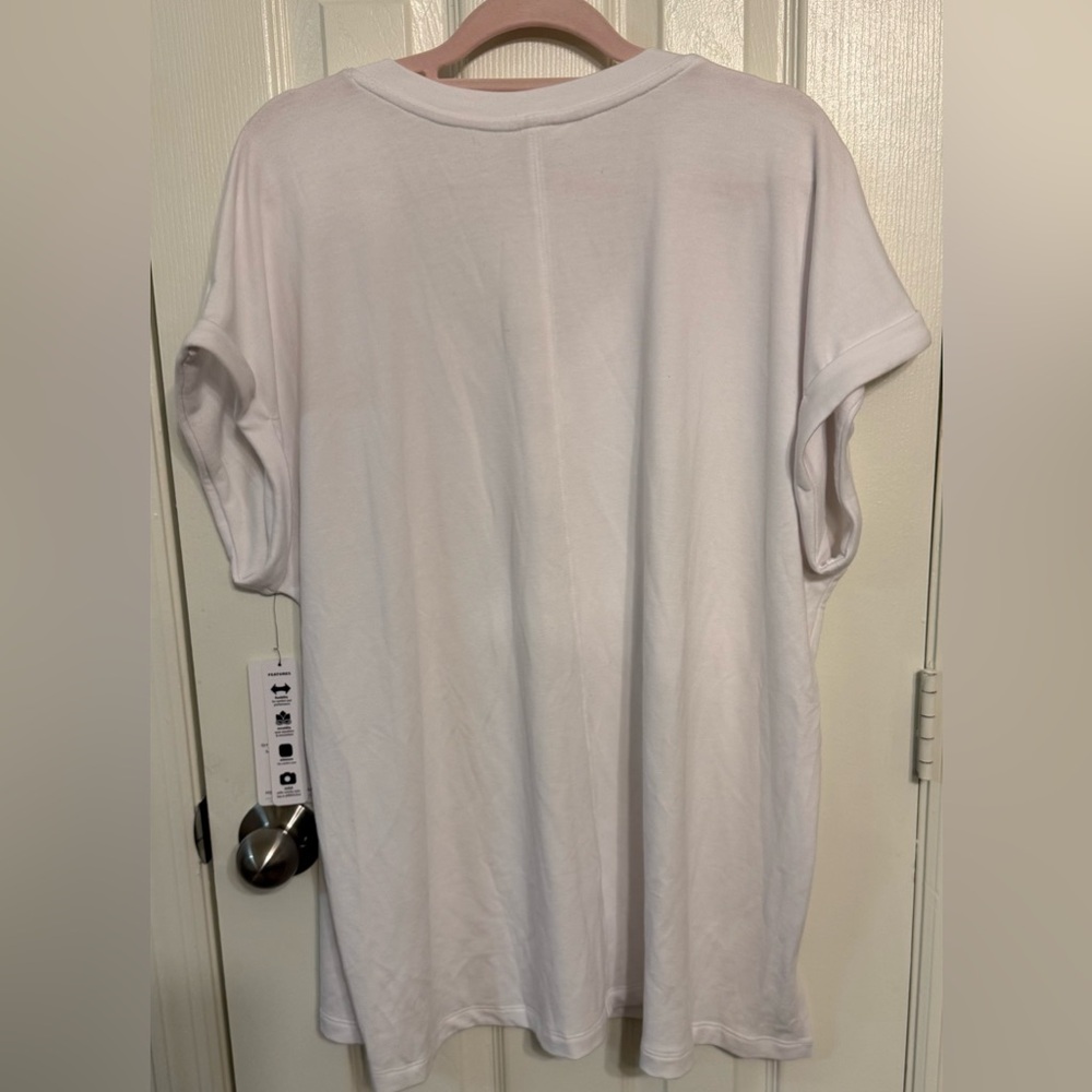 RBX White V-Neck Short Sleeve Tee - Picture 2 of 3